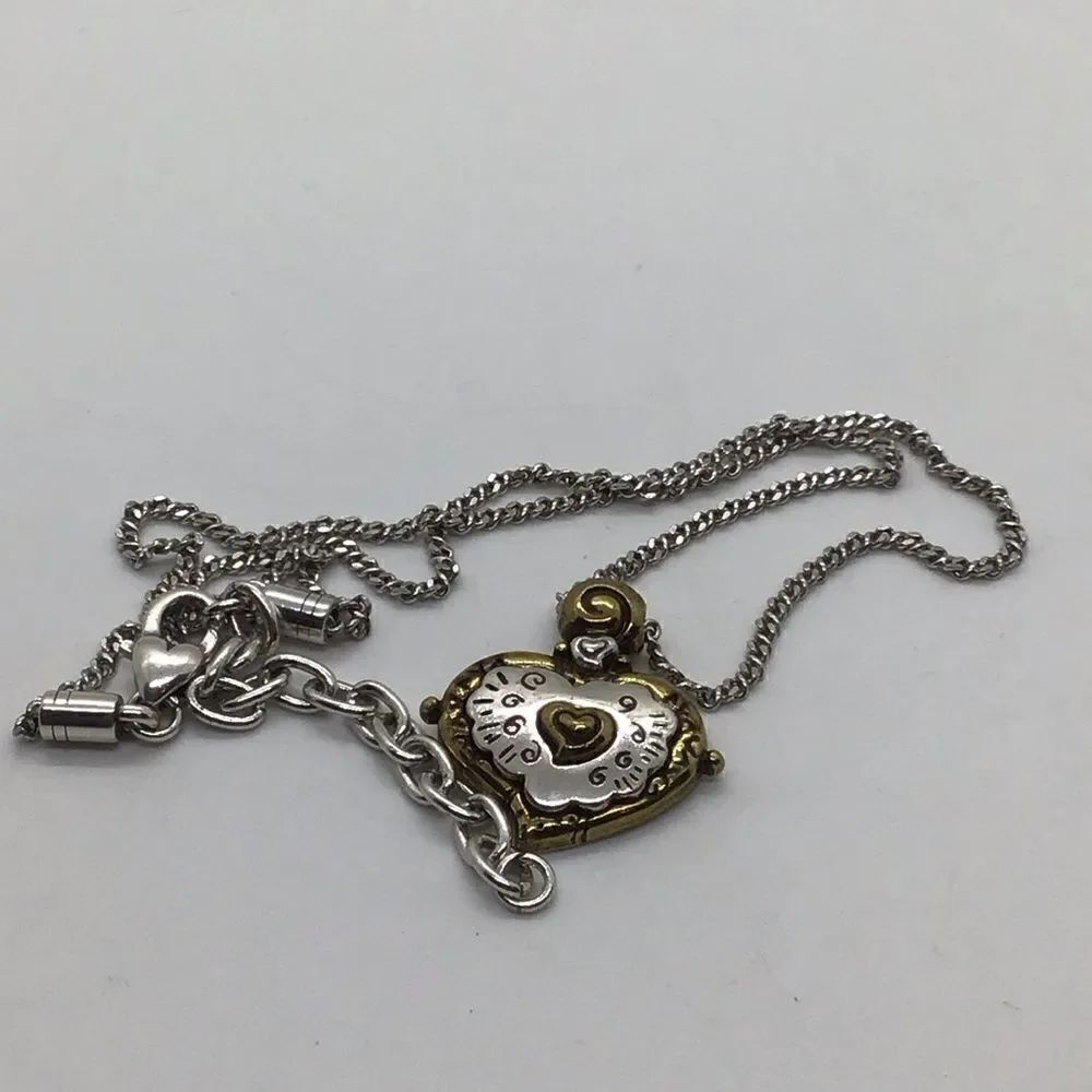 Brighton Wild Heart Silver and Gold Toned Pendant Necklace